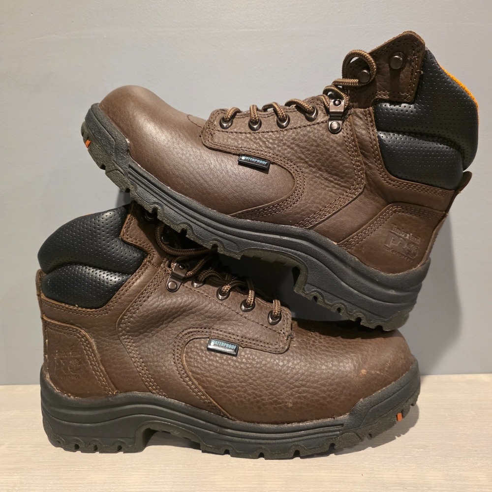 Timberland Pro Powerfit Womens Size 8.5M Brown Waterproof Work Combat Boots